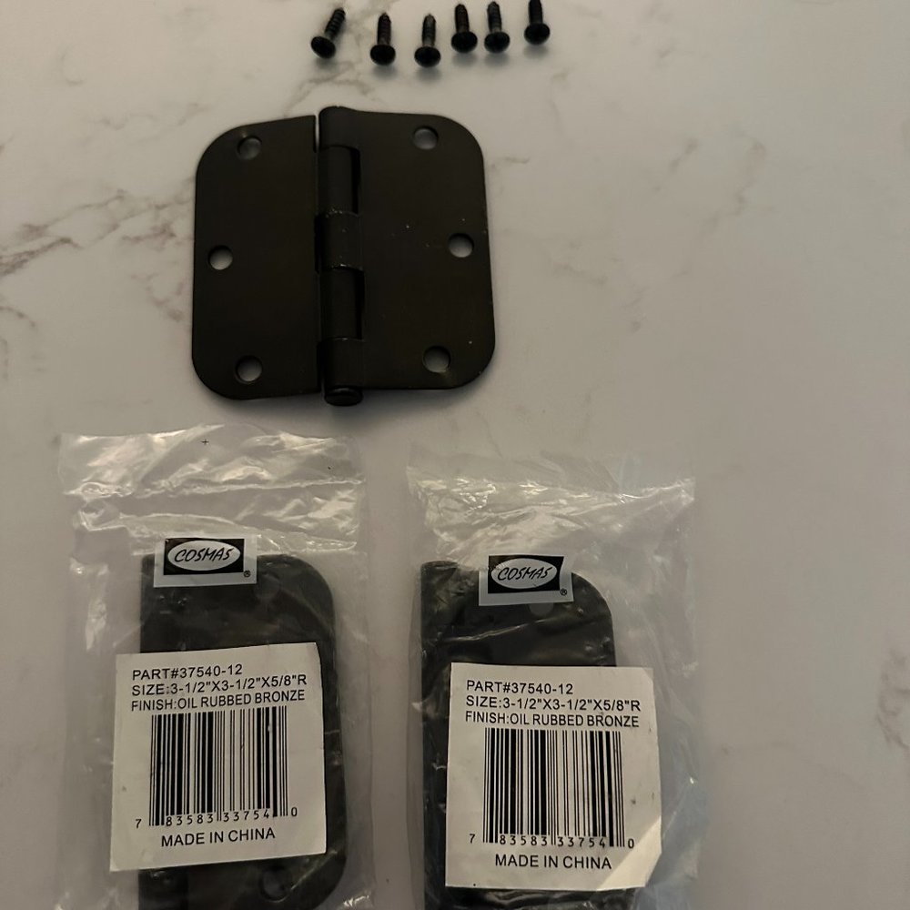 4 for $10 😎 3 Cosmas Oil Rubbed Bronze 3 1/2" Door Hinges